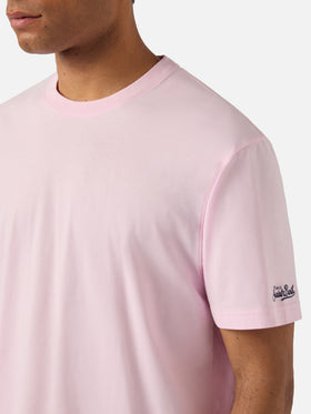 T-shirt Dover rose en coton avec logo brodé 
