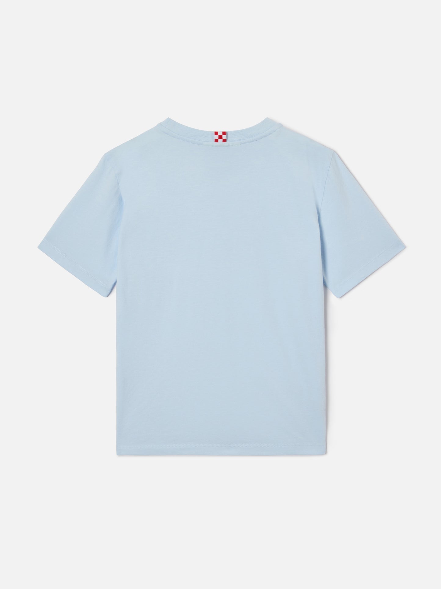 Camiseta Dover Jr azul claro de puro algodón con logo bordado 