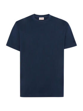 Marineblaues Baumwolljersey-T-Shirt Dover mit St. Barth-Stickerei