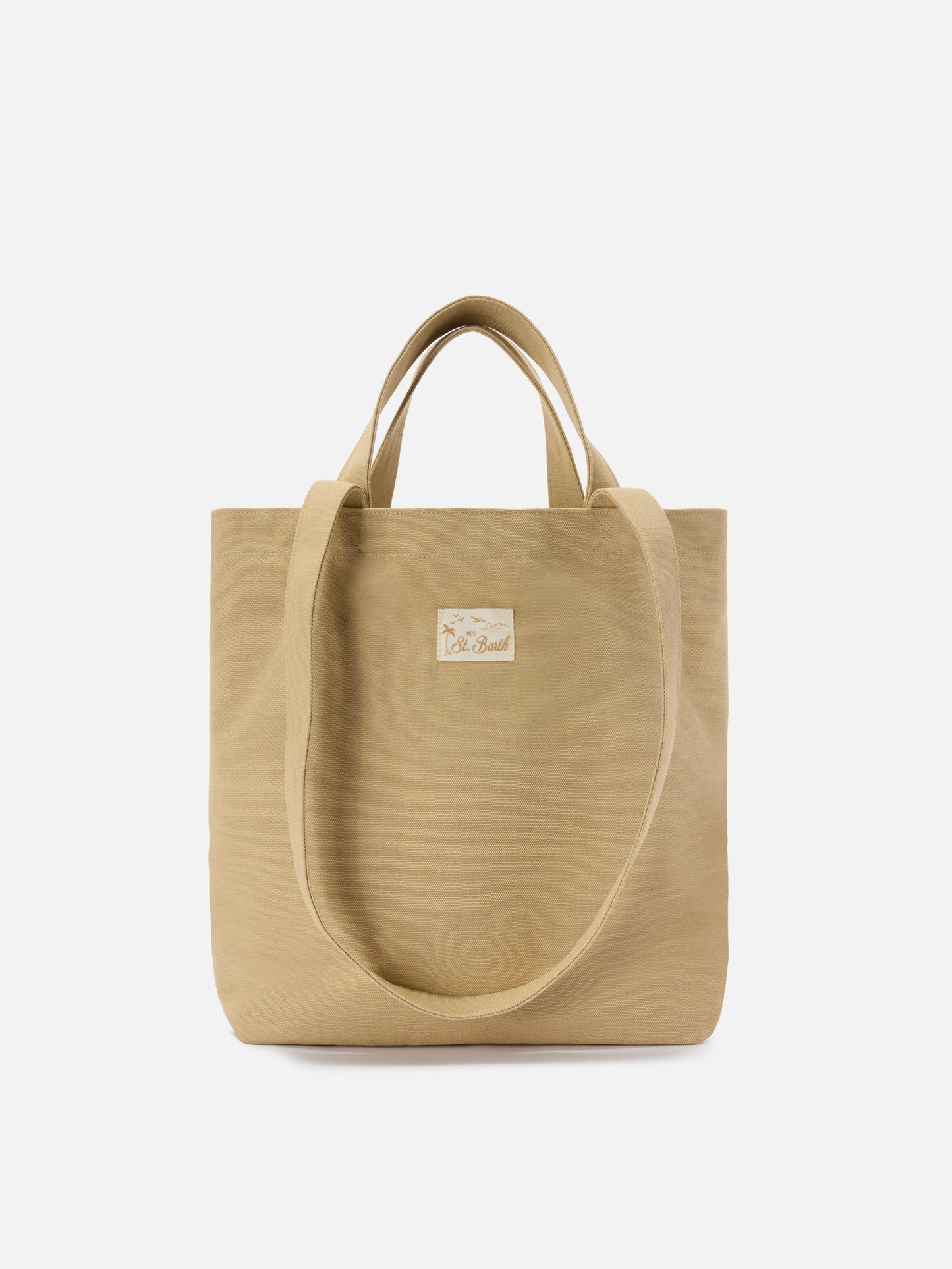 Cabas Essential Beach en coton beige avec logo brodé 