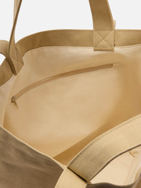 Cabas Essential Beach en coton beige avec logo brodé 