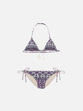 Pink gipsy print girl's bikini - MC2 Saint Barth