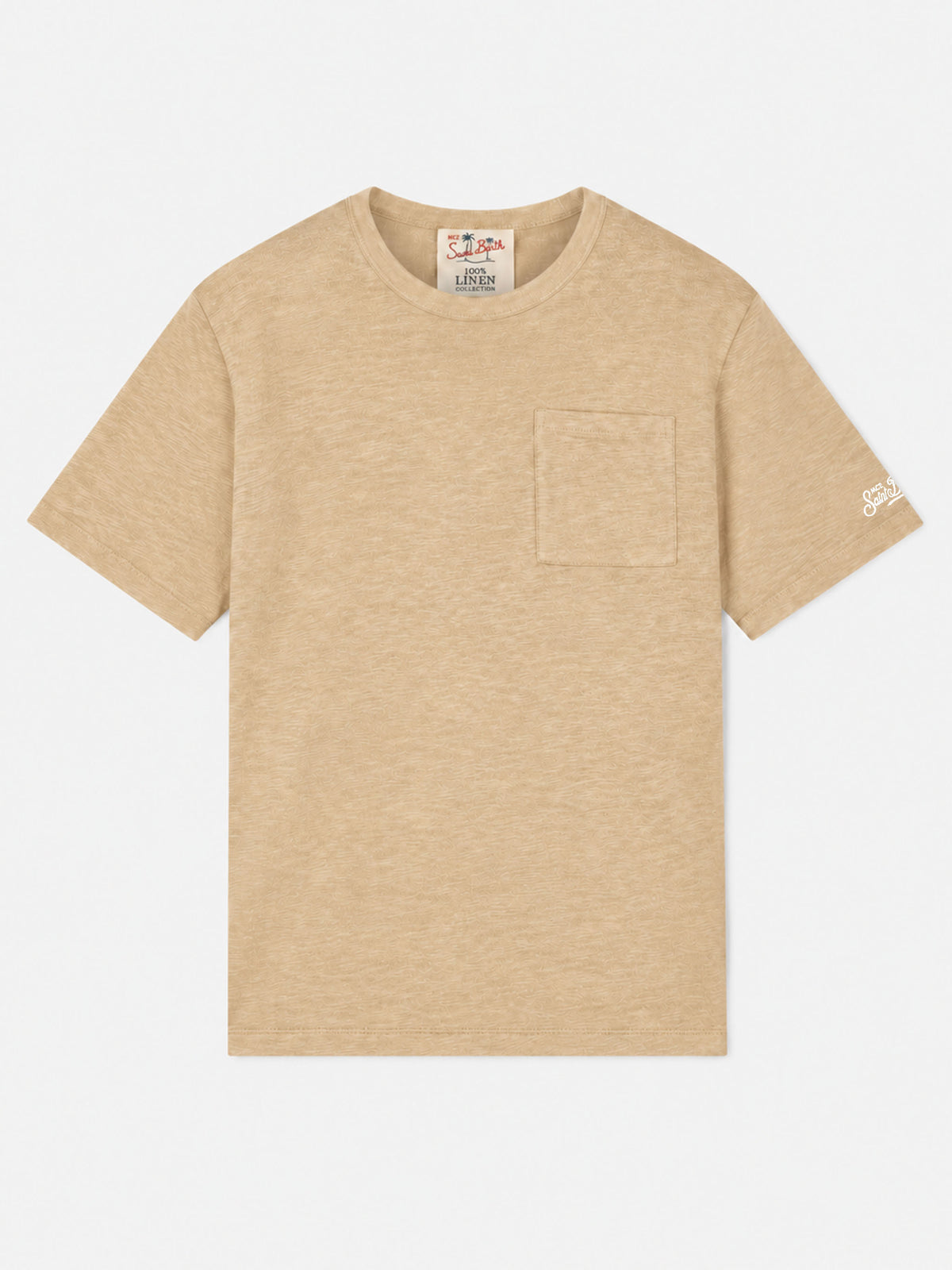 Ecstasea beiges T-Shirt aus Leinenjersey 