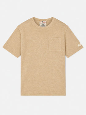 Ecstasea beiges T-Shirt aus Leinenjersey 