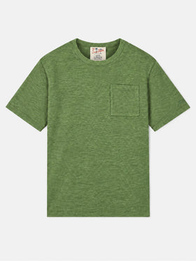 T-shirt Ecstasea en lin vert militaire 