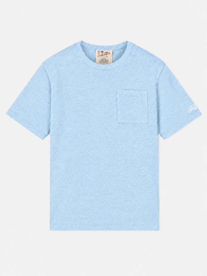 T-shirt Ecstasea en lin bleu clair 