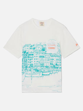 Camiseta de punto de lino Ecstasea con estampado Cannes 