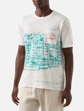Camiseta de punto de lino Ecstasea con estampado Cannes 