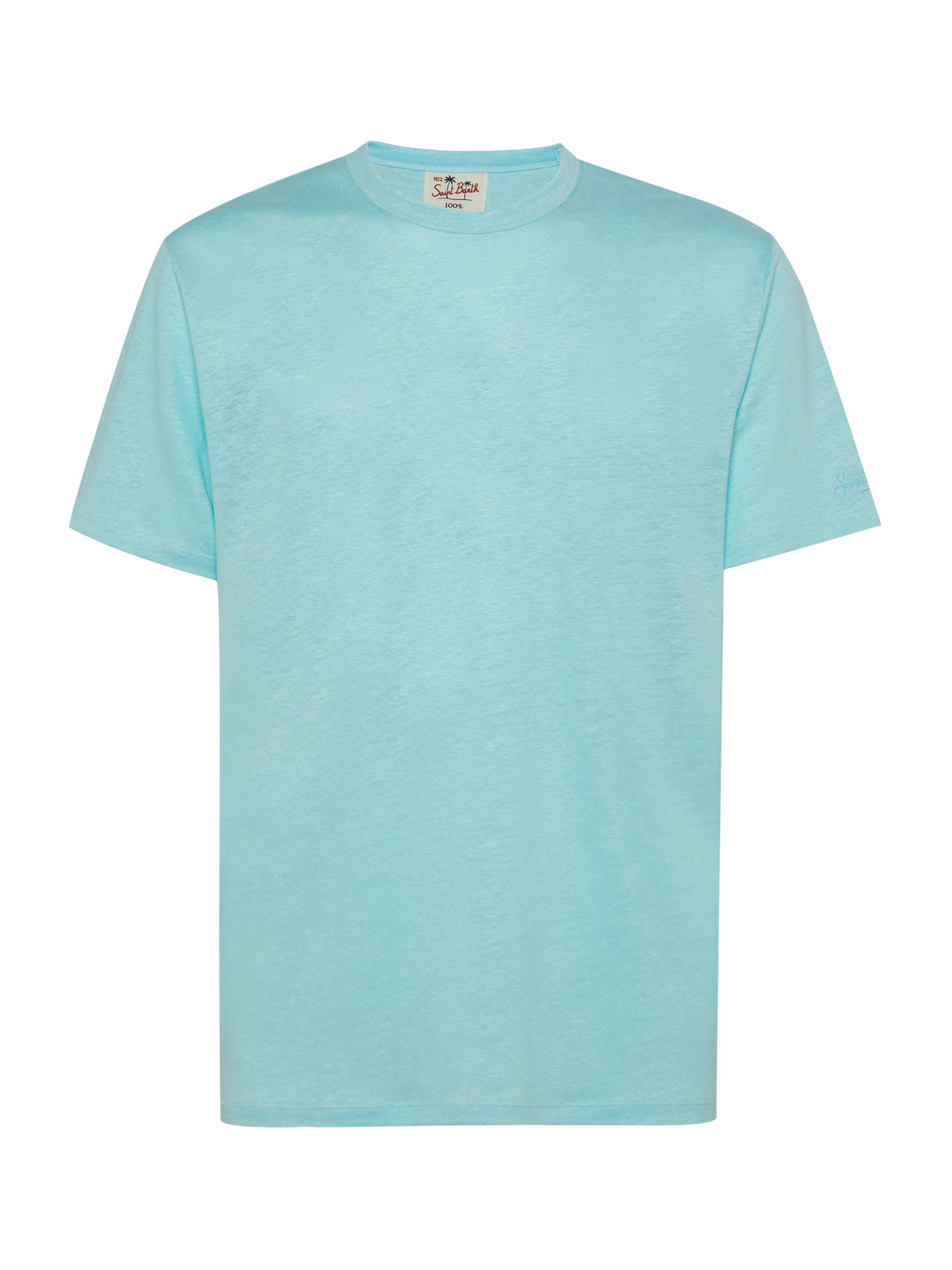 Tshirt Ecstasea in jersey di lino verde acqua