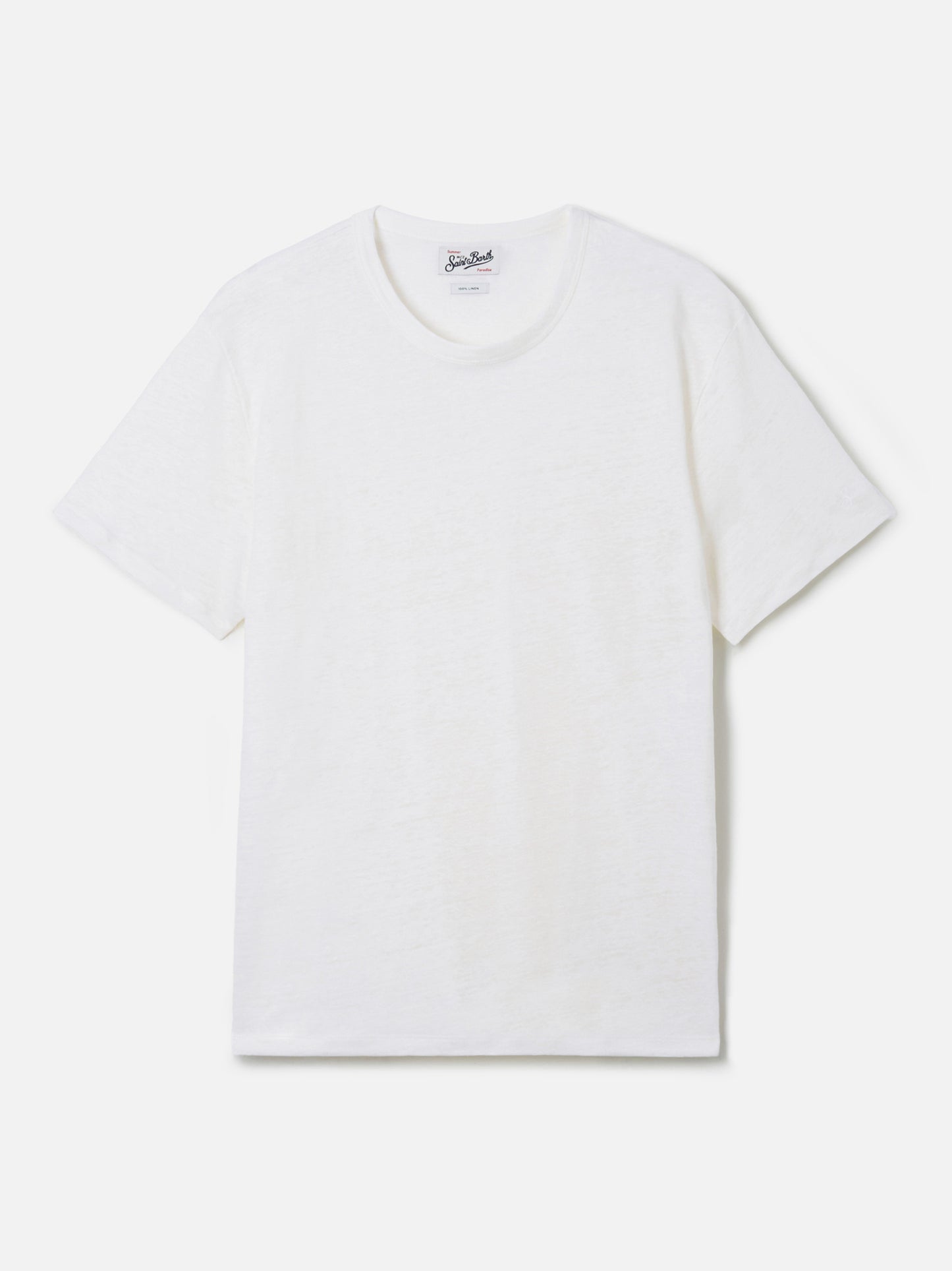 T-shirt White Ecstasea en pur lin avec broderie logo 