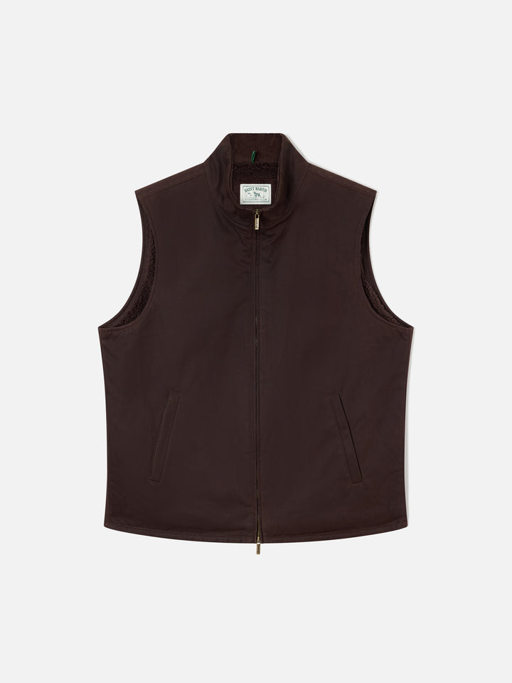 Gilet Brown Edgar ciré avec doublure teddy 