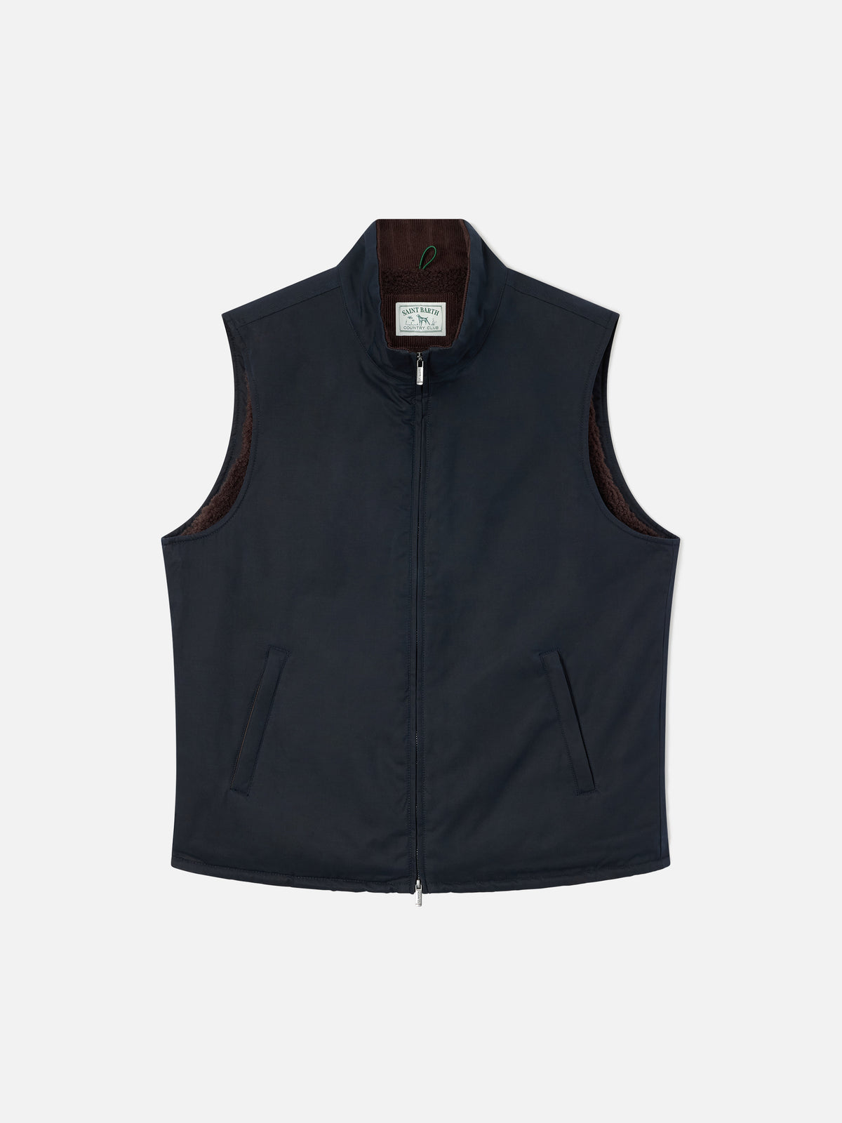 Gilet ciré Edgar Navy blue avec doublure teddy 