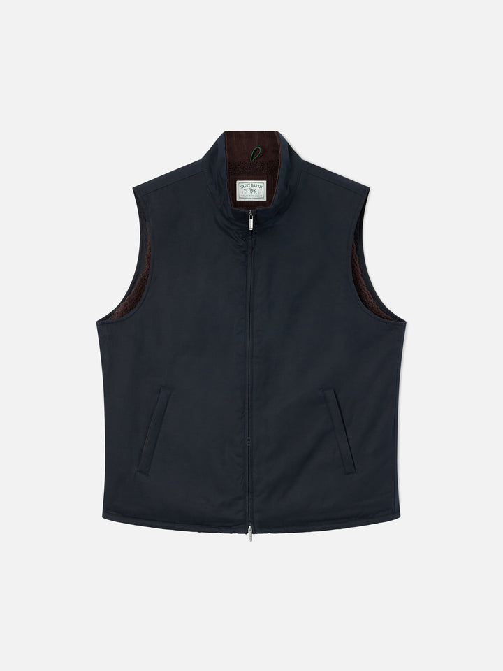 Gilet ciré Edgar Navy blue avec doublure teddy 