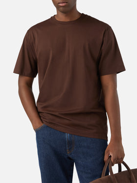 T-shirt marrone in cotone Every