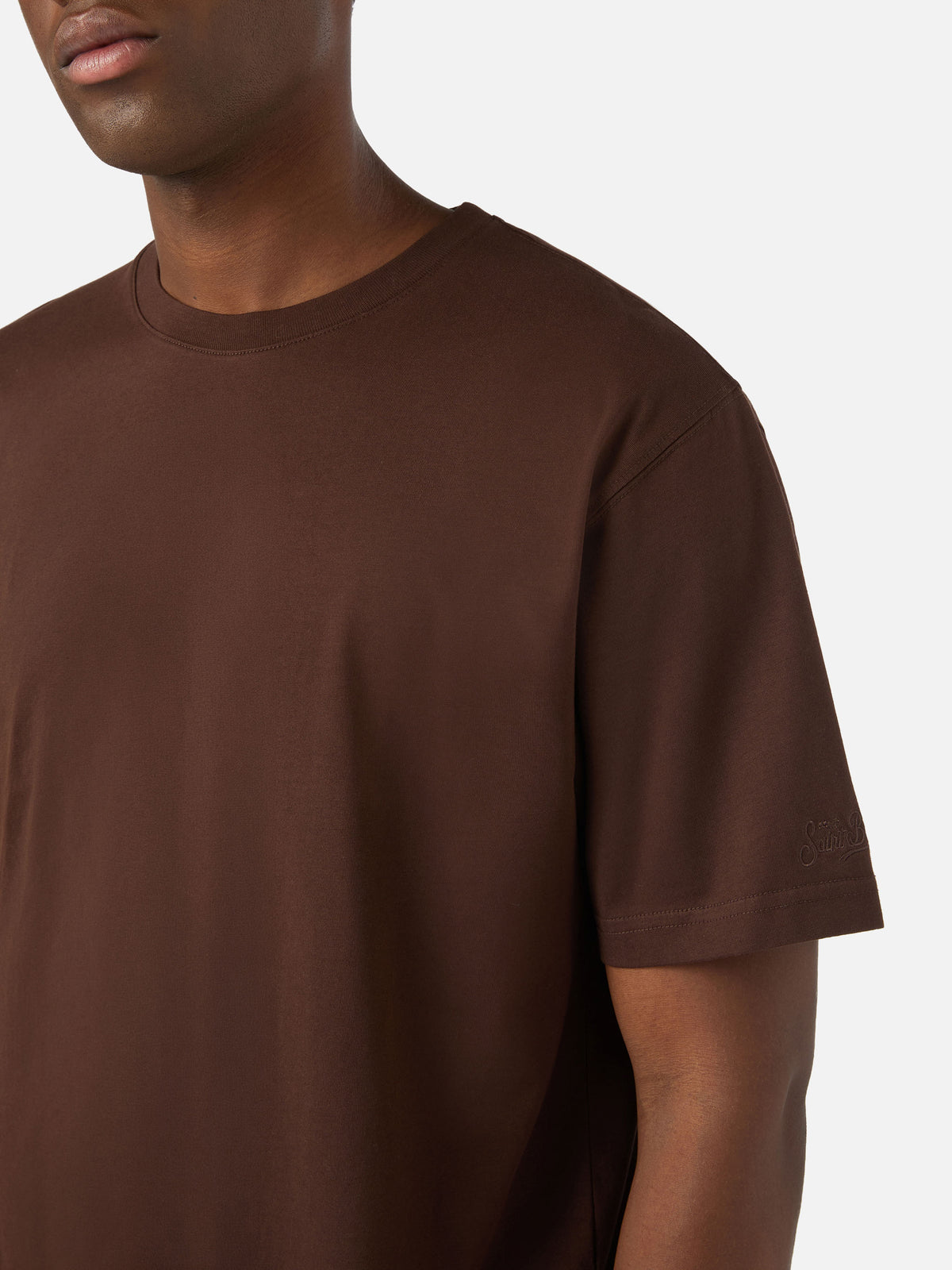 T-shirt marrone in cotone Every