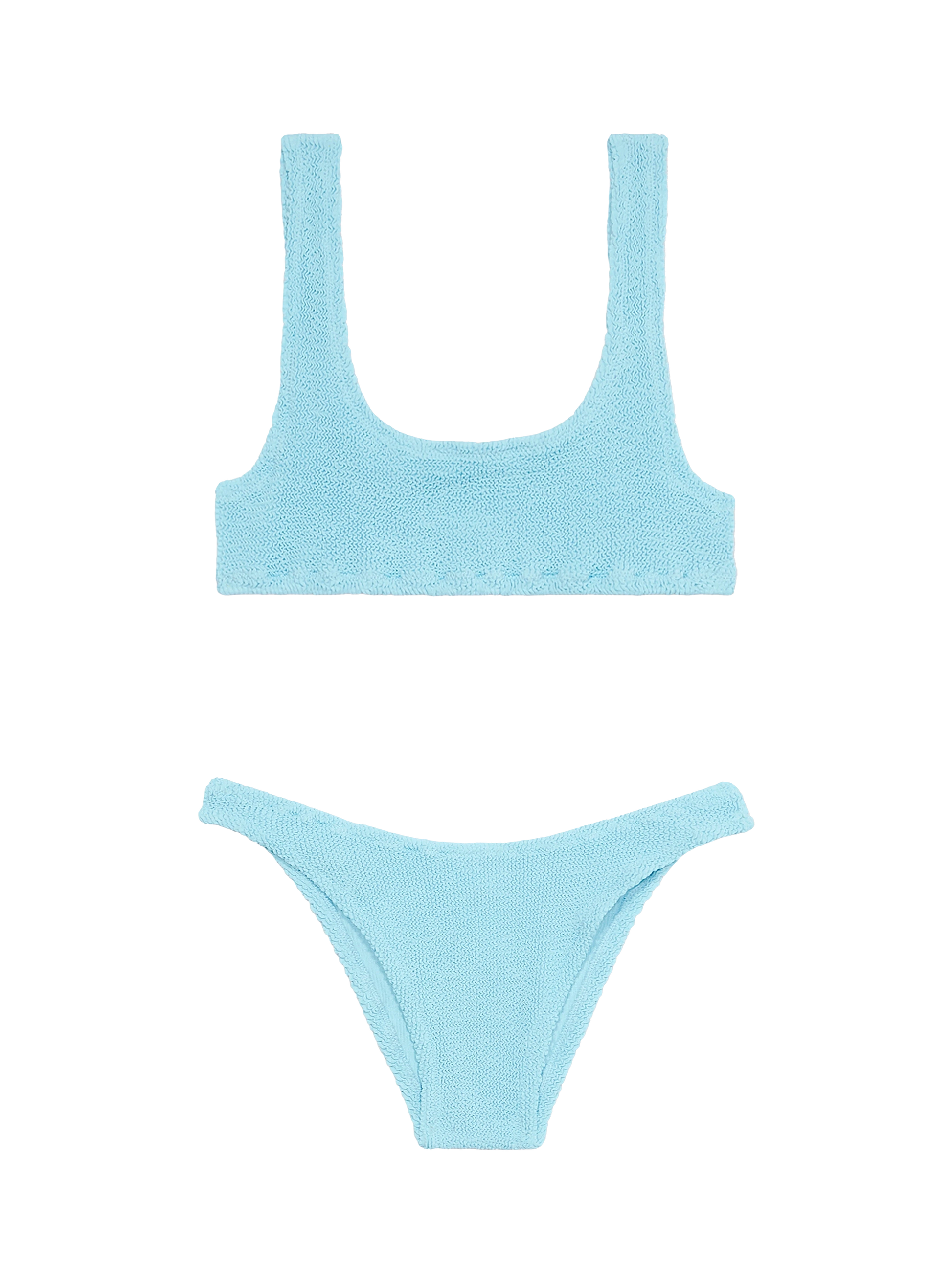Woman light blue classic crinkle bikini Naima Elise - MC2 Saint Barth