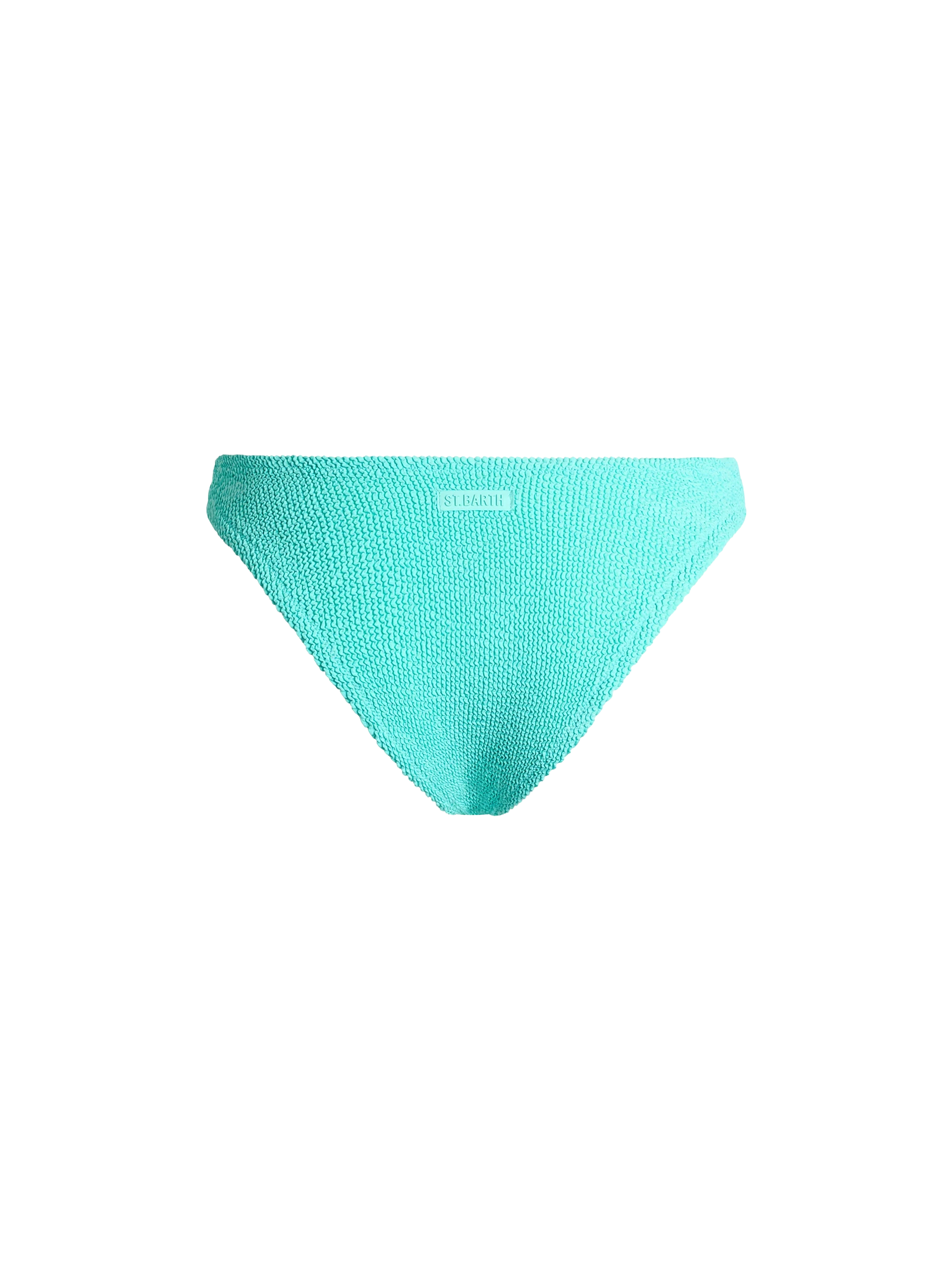 Woman water green classic crinkle swim briefs Elise - MC2 Saint Barth