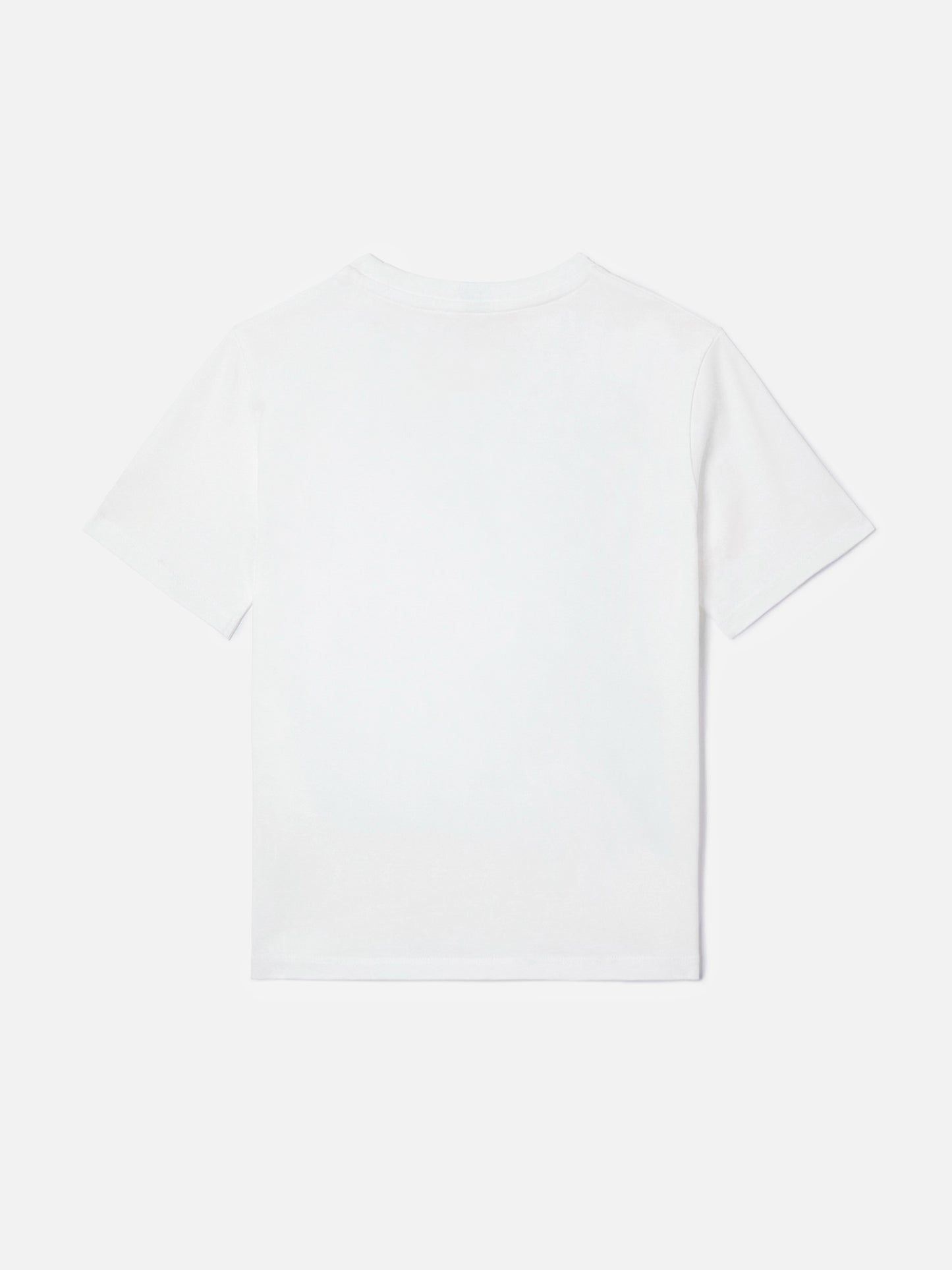 Elly T-shirt in white cotton with animal print logo patch
