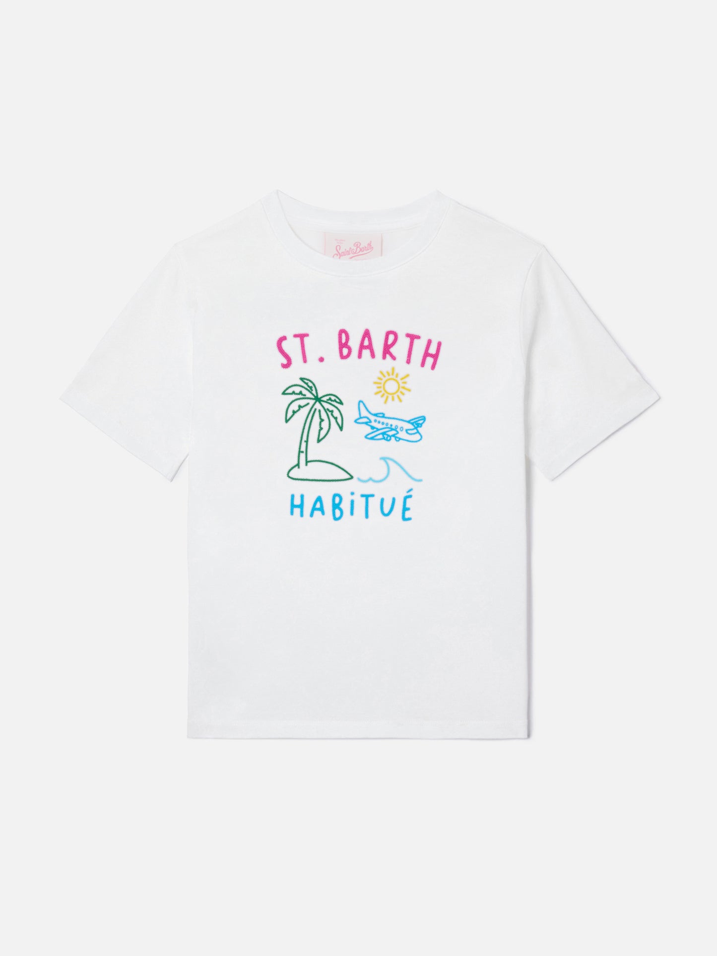 T-shirt Portland Jr avec broderie Habitué sur le devant et dans le dos 