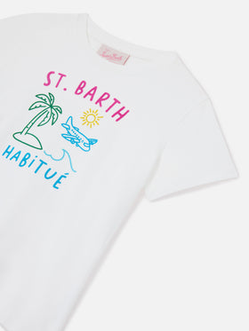 T-shirt Portland Jr avec broderie Habitué sur le devant et dans le dos 
