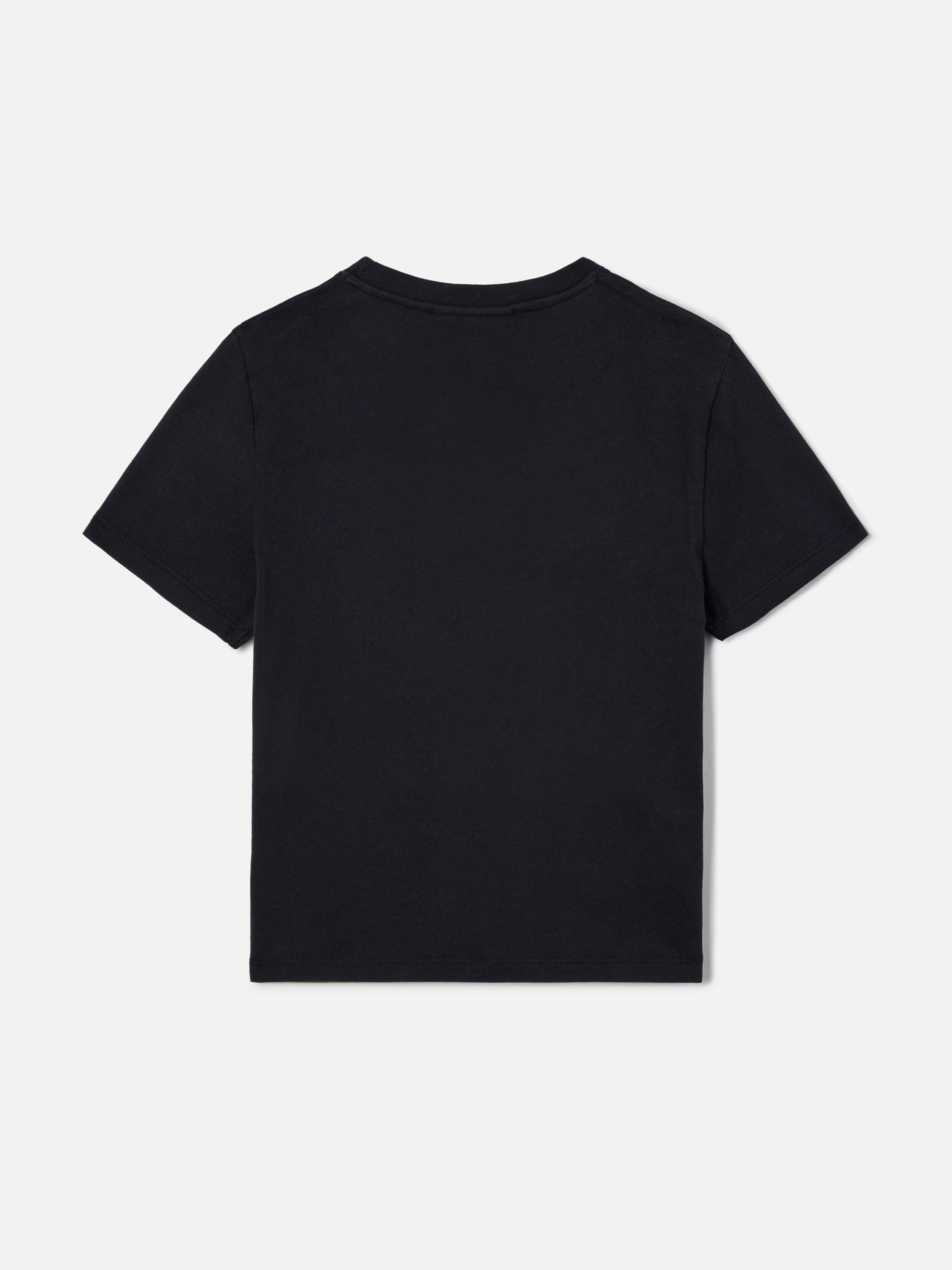 Elly t-shirt in black cotton with Saint Barth rhinestones embellishment