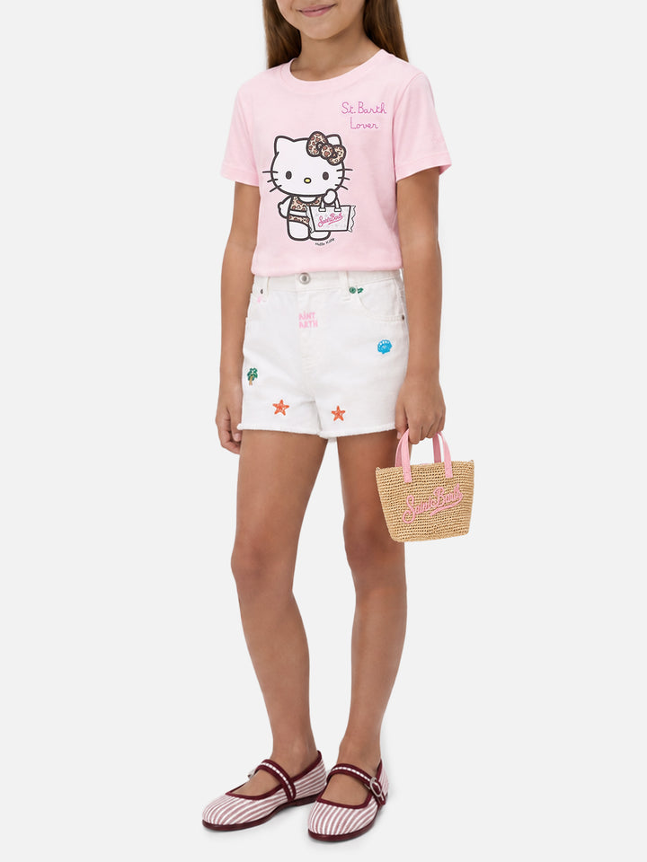 T-shirt Elly avec imprimé et broderie Hello Kitty | Édition spéciale 