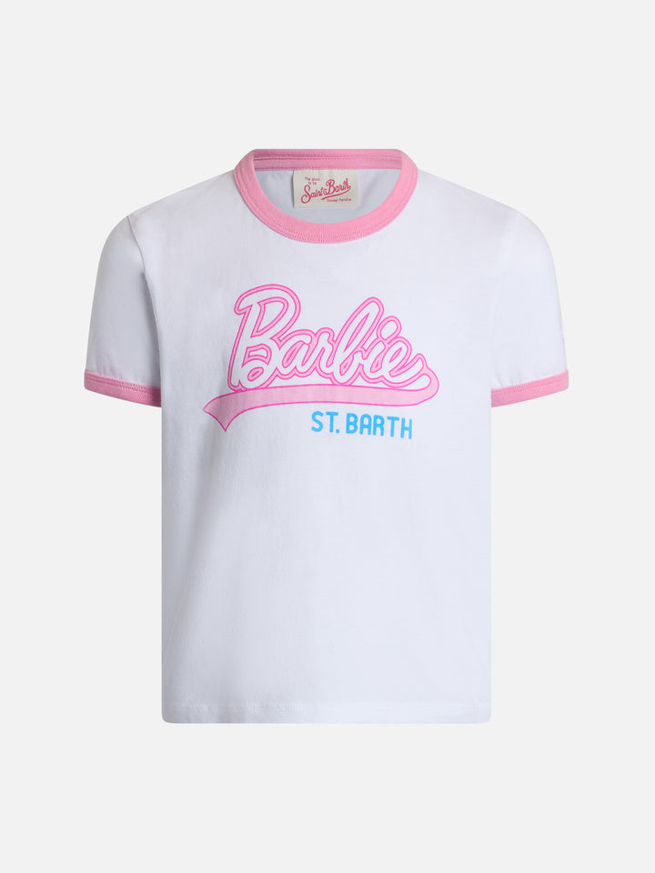Girl cotton jersey crewneck t-shirt Elly with Barbie Saint Barth print | BARBIE SPECIAL EDITION - MC2 Saint Barth