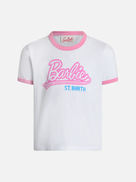 Girl cotton jersey crewneck t-shirt Elly with Barbie Saint Barth print | BARBIE SPECIAL EDITION