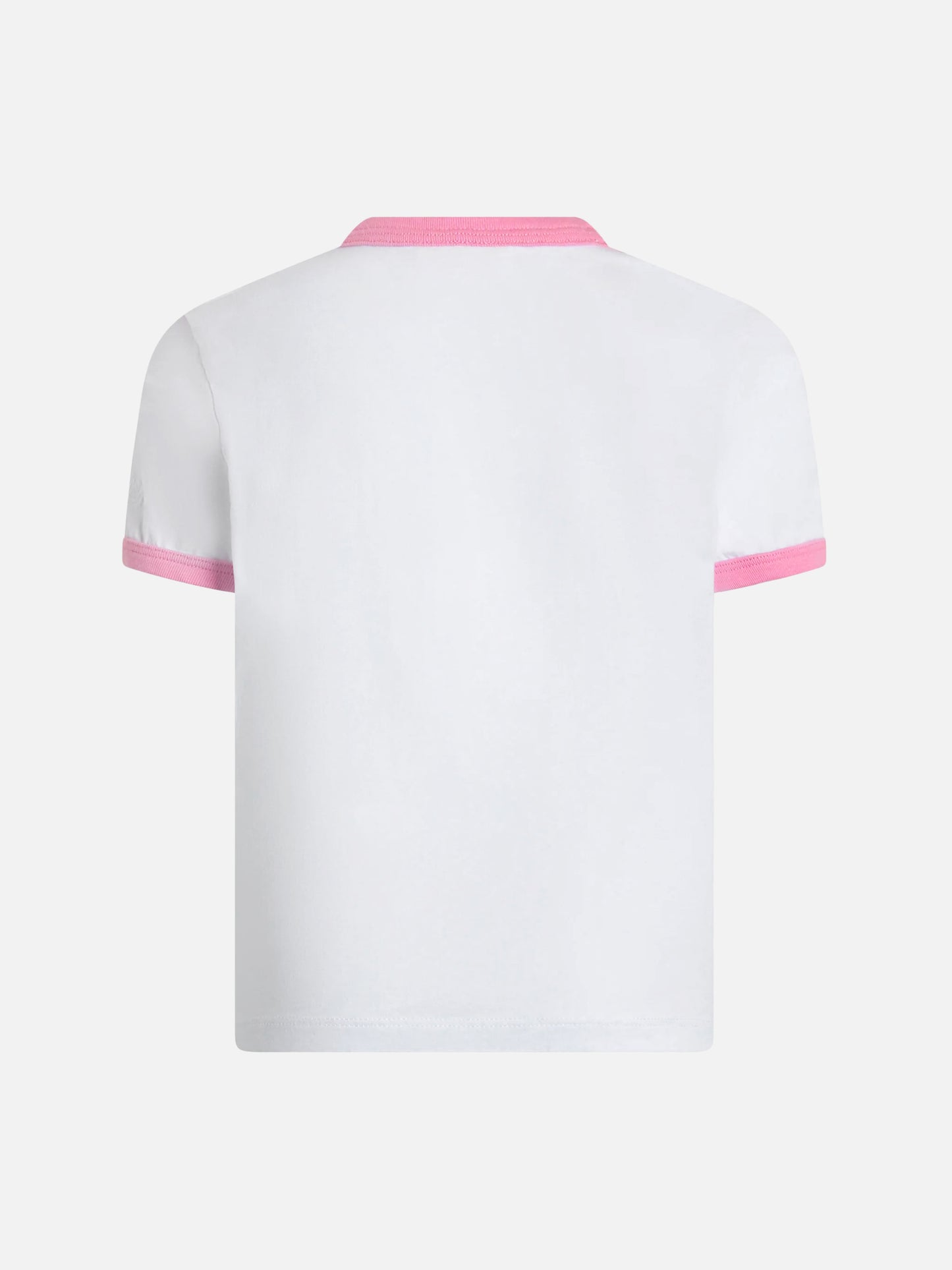 Girl cotton jersey crewneck t-shirt Elly with Barbie Saint Barth print | BARBIE SPECIAL EDITION