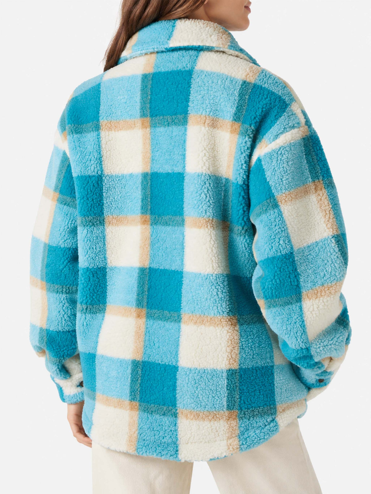 Surchemise Elys en sherpa tartan 