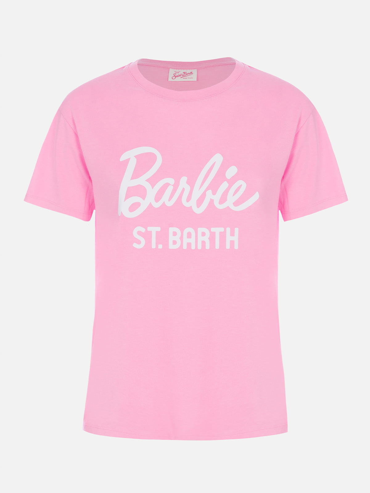 Woman cotton jersey crewneck t-shirt Emilie with Barbie St. Barth print | BARBIE SPECIAL EDITION - MC2 Saint Barth