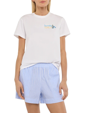 Camiseta Emilie blanca con bordado Sono molto Tonica 