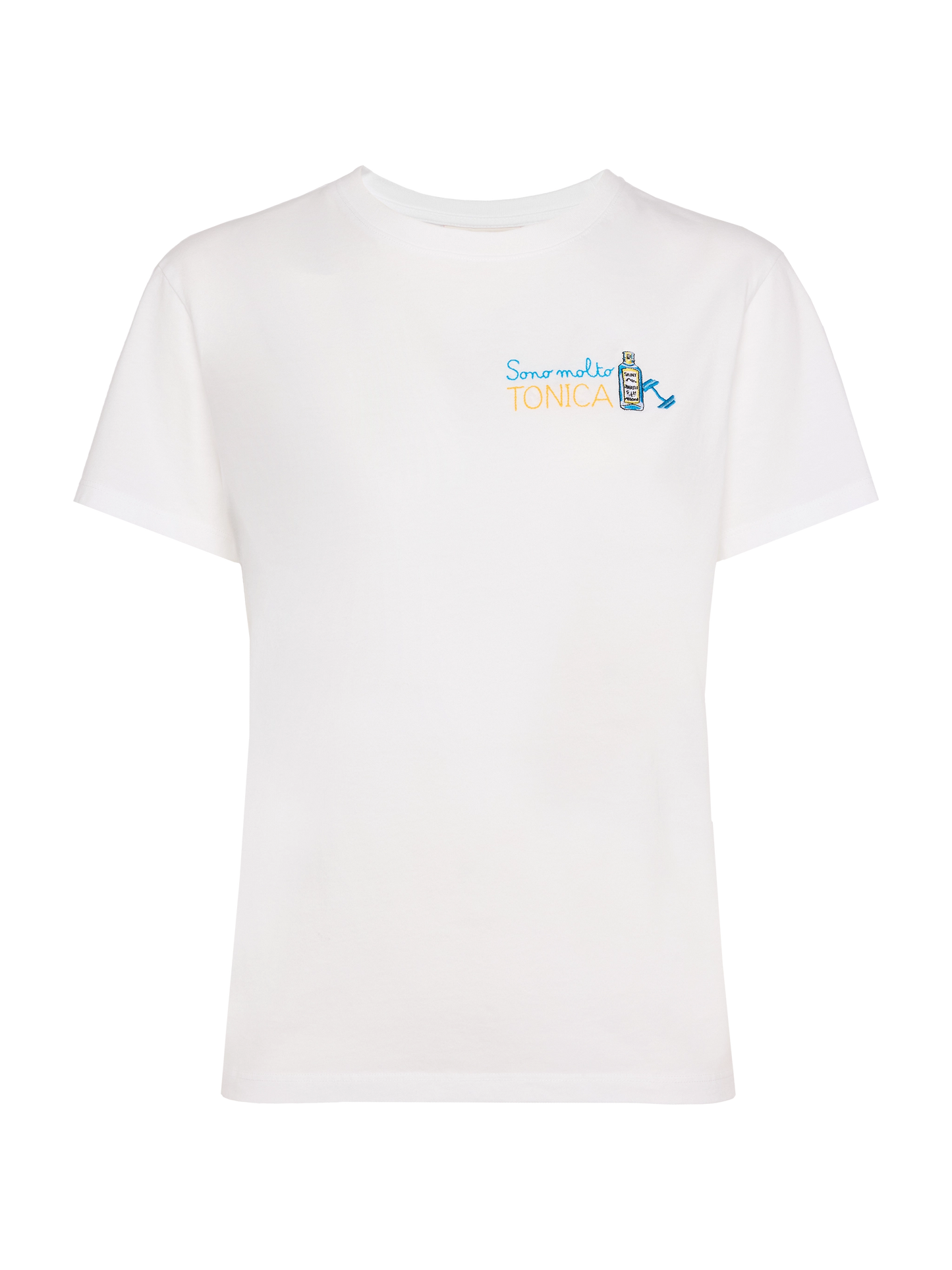 Camiseta Emilie blanca con bordado Sono molto Tonica 