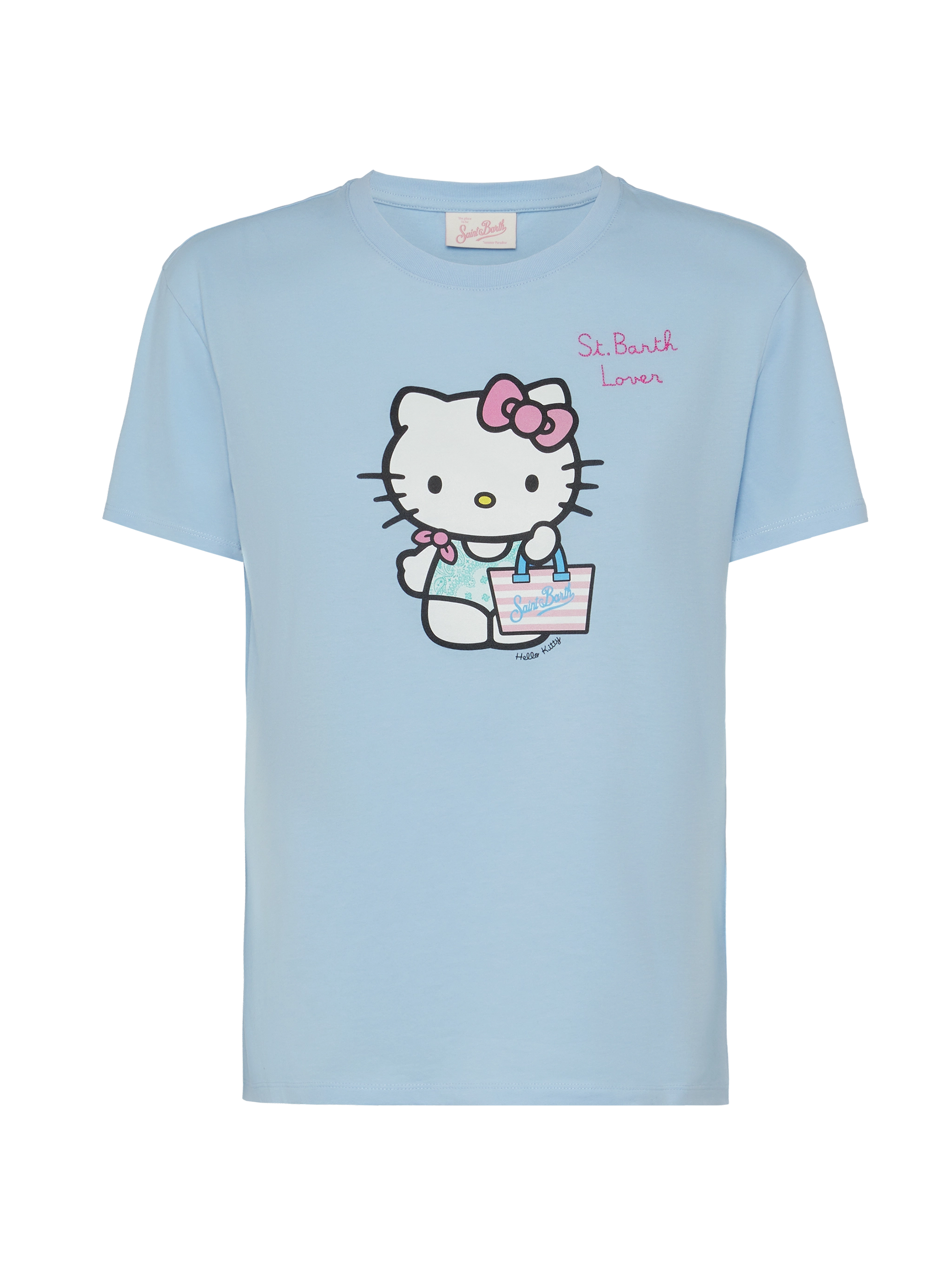 Emilie cotton t-shirt with Hello Kitty St. Barth lover embroidery | HELLO KITTY SPECIAL EDITION - MC2 Saint Barth