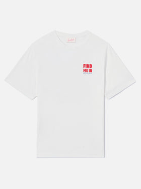 T-shirt Emilie blanc avec imprimé Find Me in Vacation 