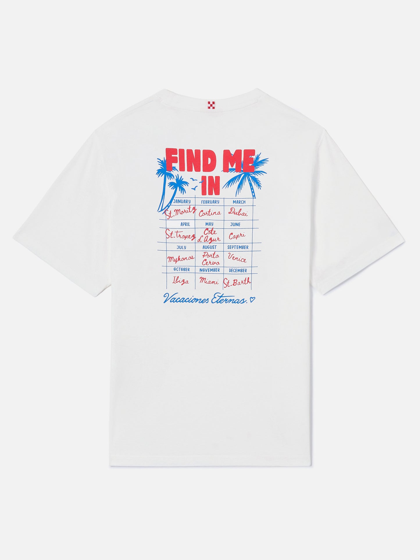T-shirt Emilie blanc avec imprimé Find Me in Vacation 
