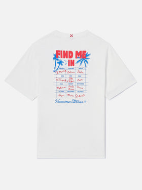 T-shirt Emilie blanc avec imprimé Find Me in Vacation 