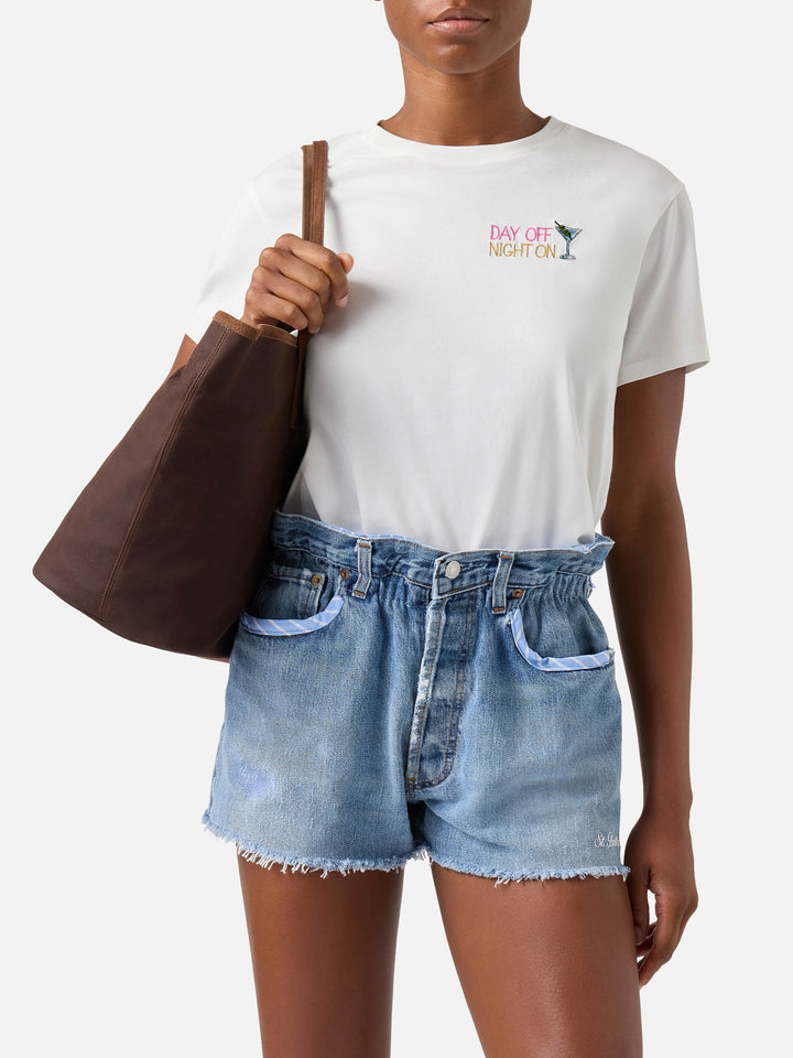 Off white Emilie t-shirt with Day Night embroidery