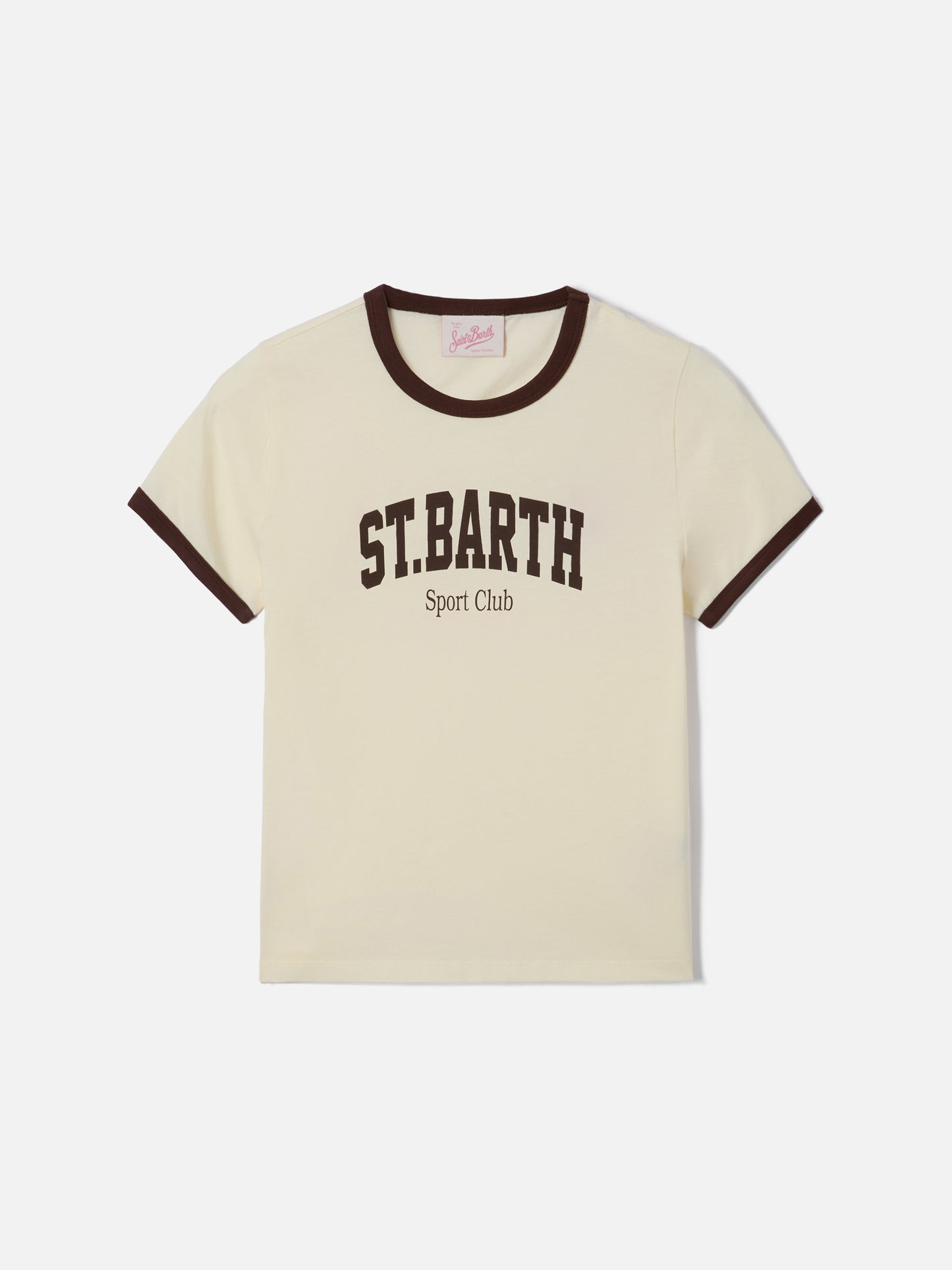 White Emilie String T-shirt with Sport Club print