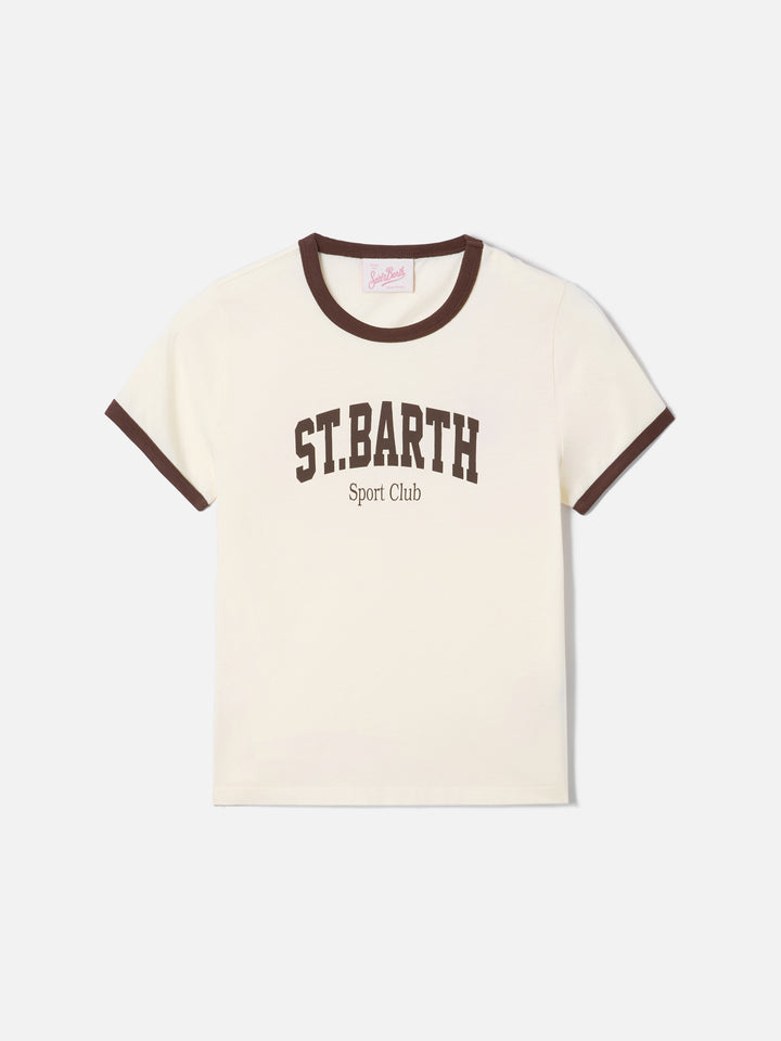 T-shirt White Emilie String avec imprimé Sport Club 
