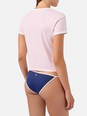Pink Emilie String T-shirt with Sport Club print