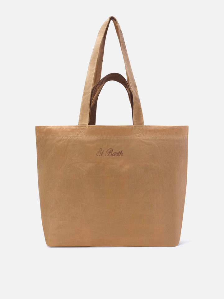 Gewachste Nut Essential tote-Tasche mit Logostickerei 