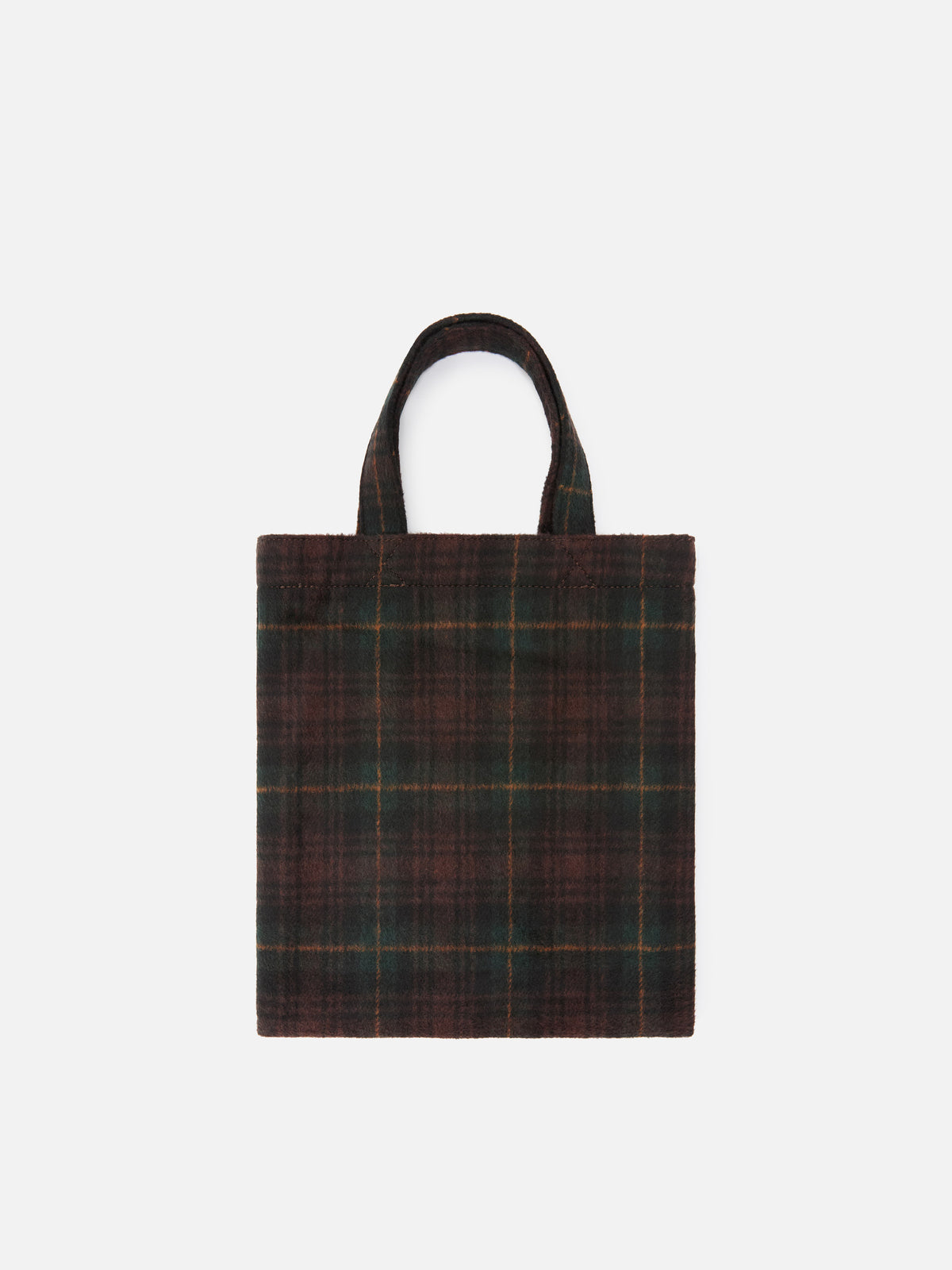 Sac Mini Essential en mélange de laine tote avec motif tartan 