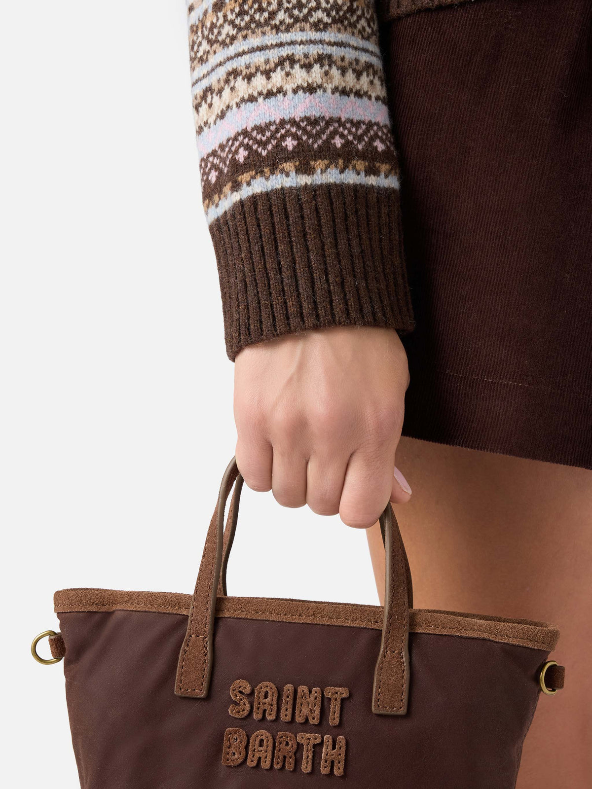 maille à col polo en mélange de laine Eze avec motif Fair Isle 
