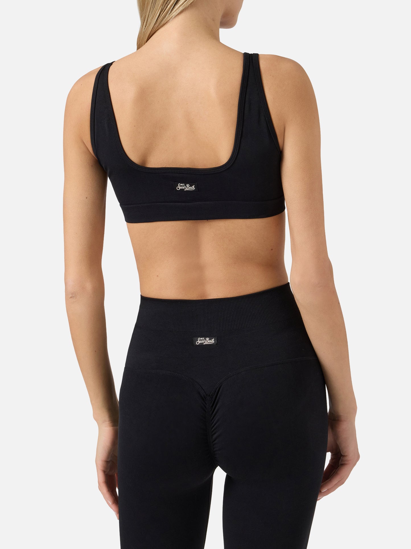 Black stretch technical fabric Fify sports top