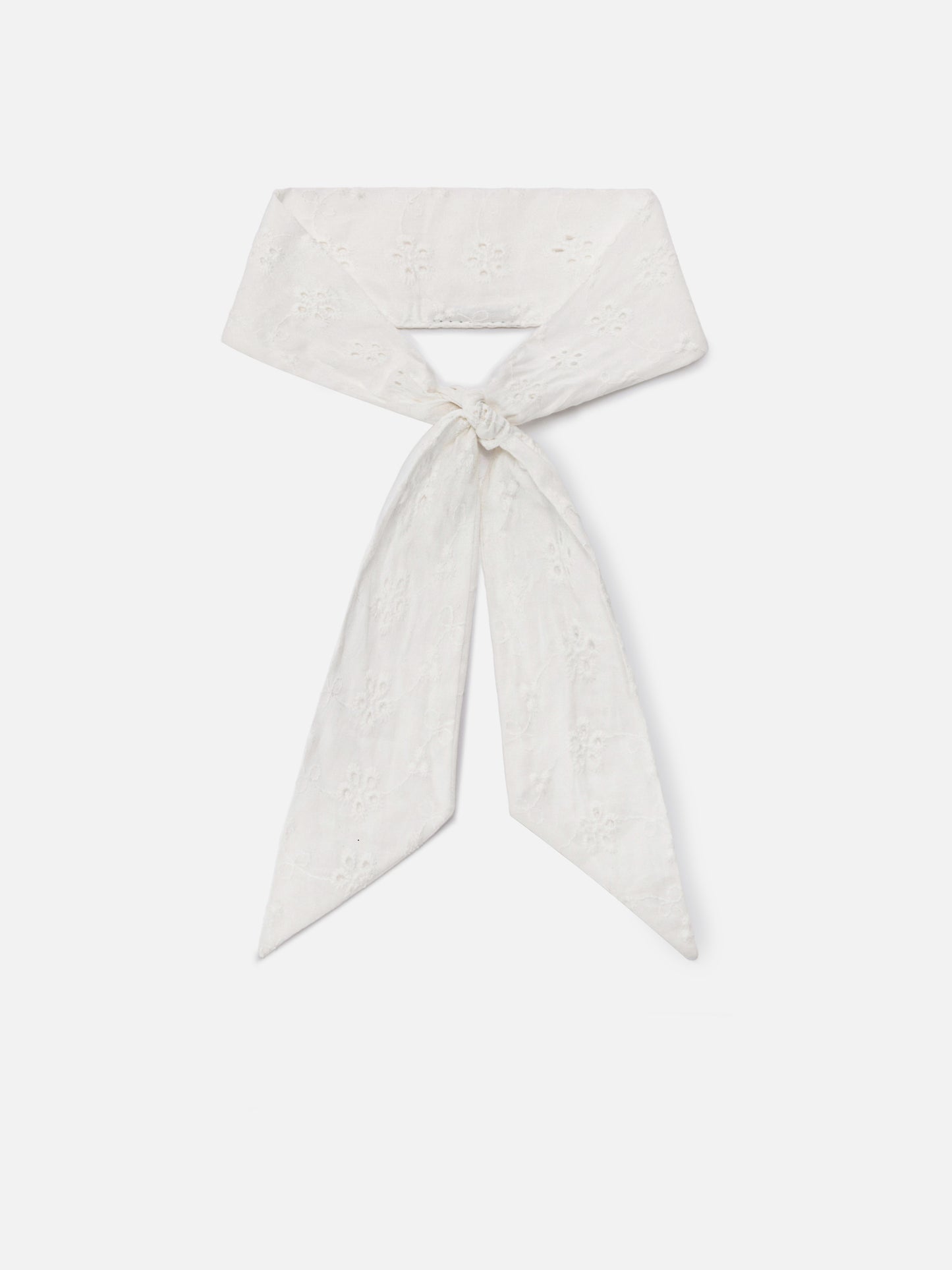 Pañuelo bandana en algodón sangallo blanco 