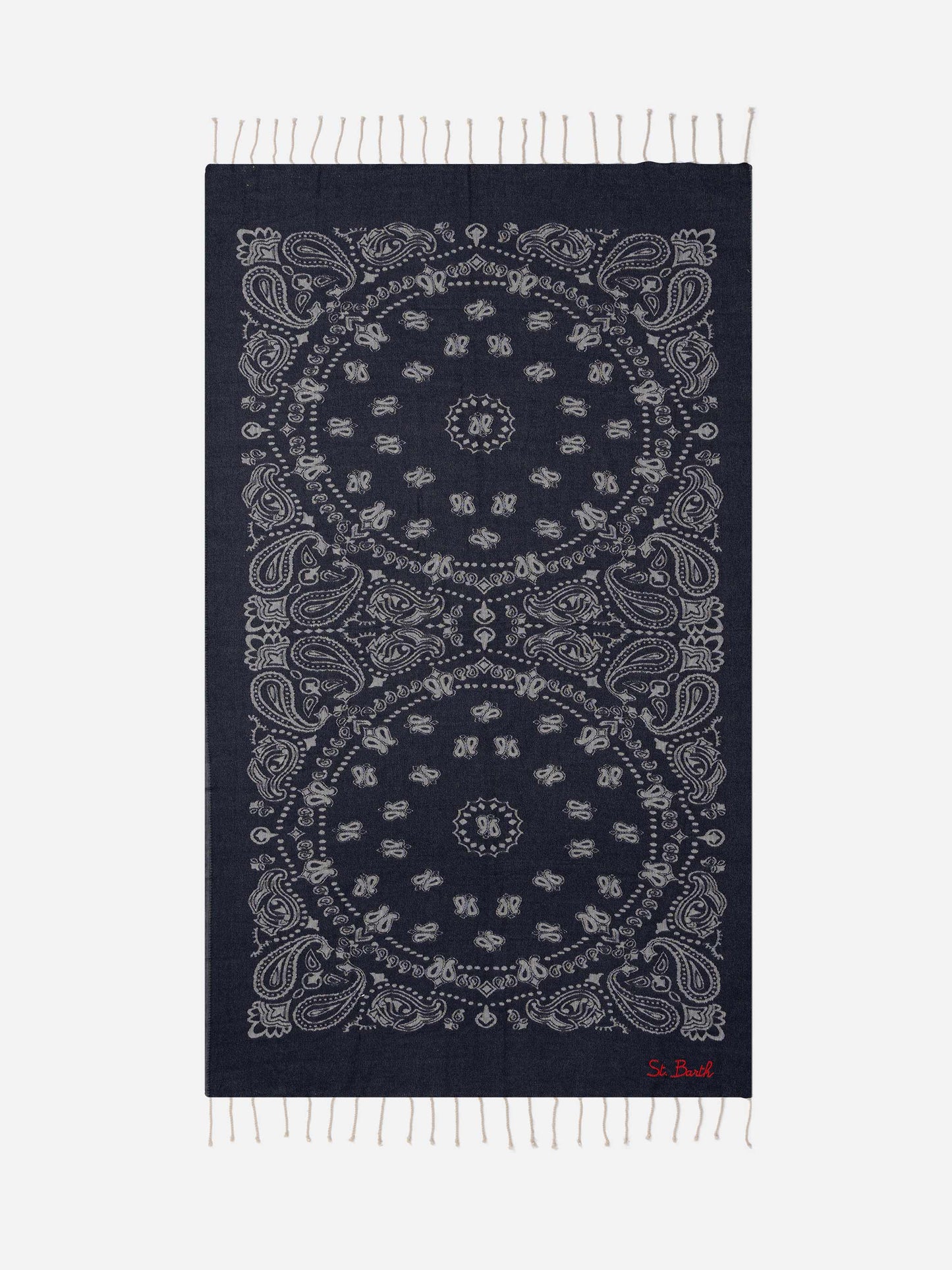 Foutas cotton beach towel with bandanna jacquard - MC2 Saint Barth
