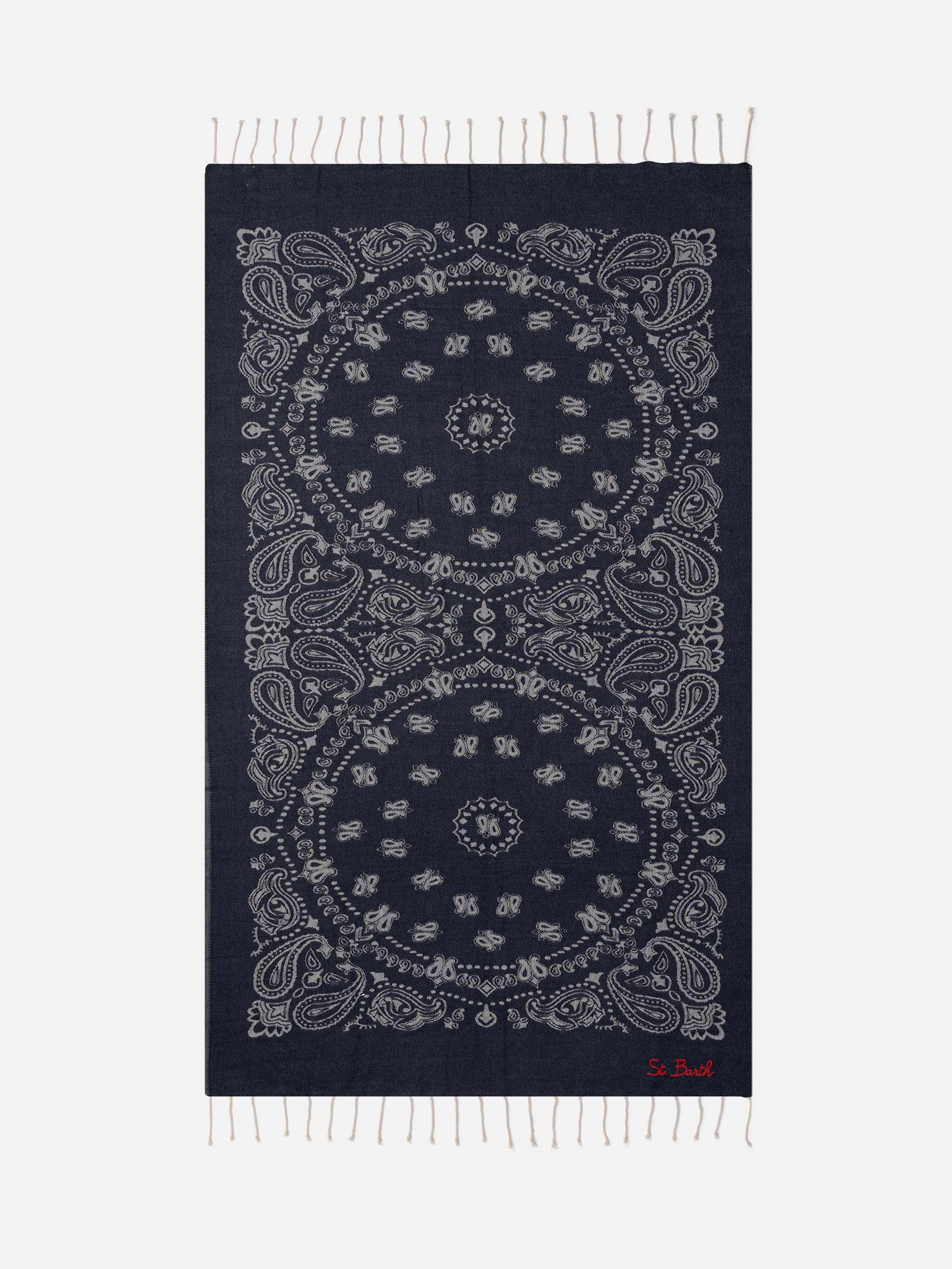 Foutas cotton beach towel with bandanna jacquard - MC2 Saint Barth