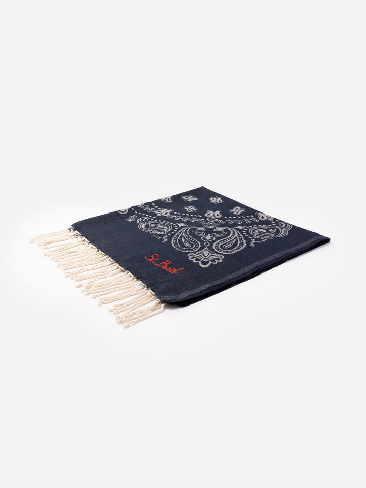 Foutas cotton beach towel with bandanna jacquard - MC2 Saint Barth