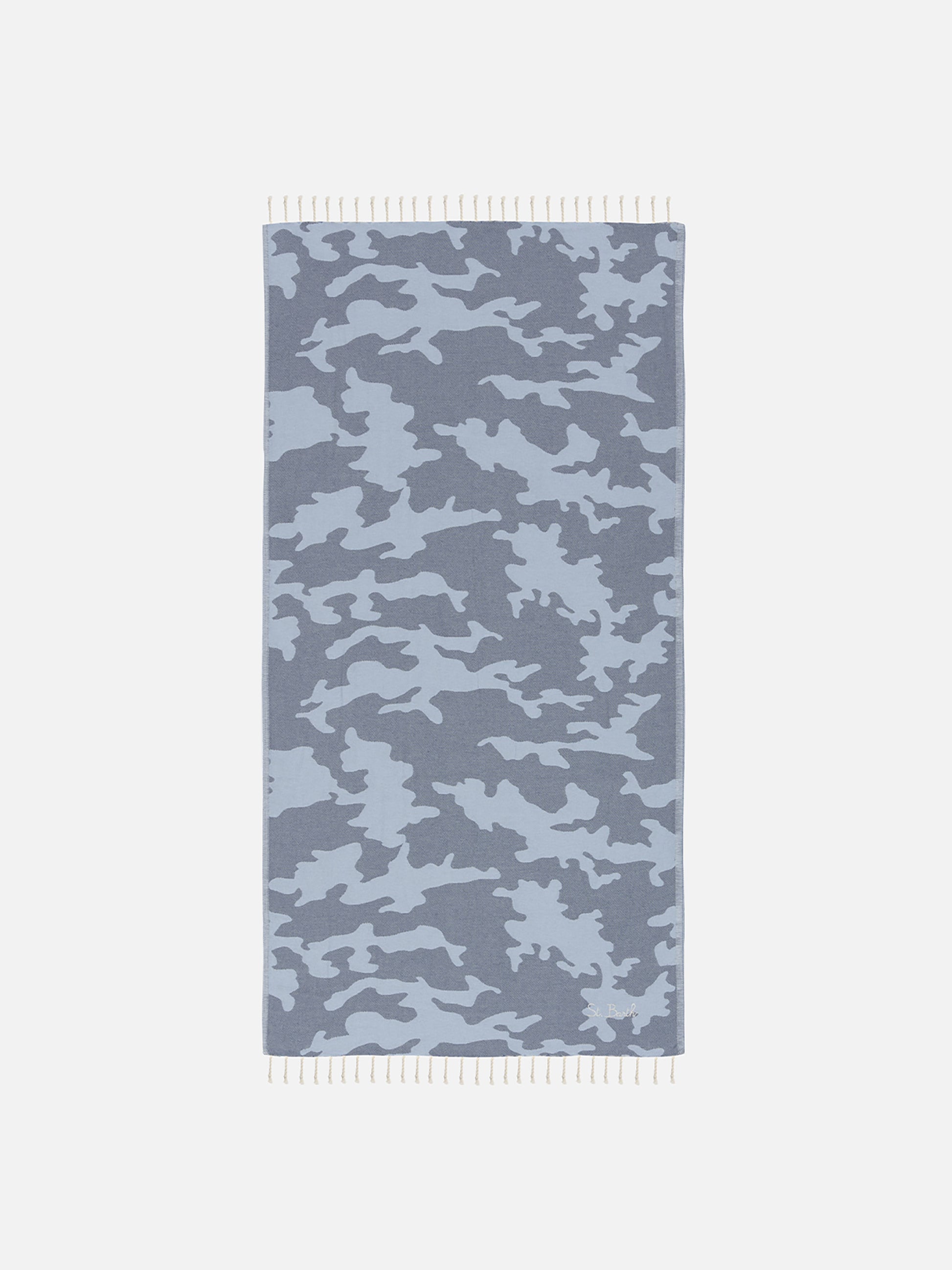 Cotton beach towel Fouta wiith camouflage jacquard - MC2 Saint Barth